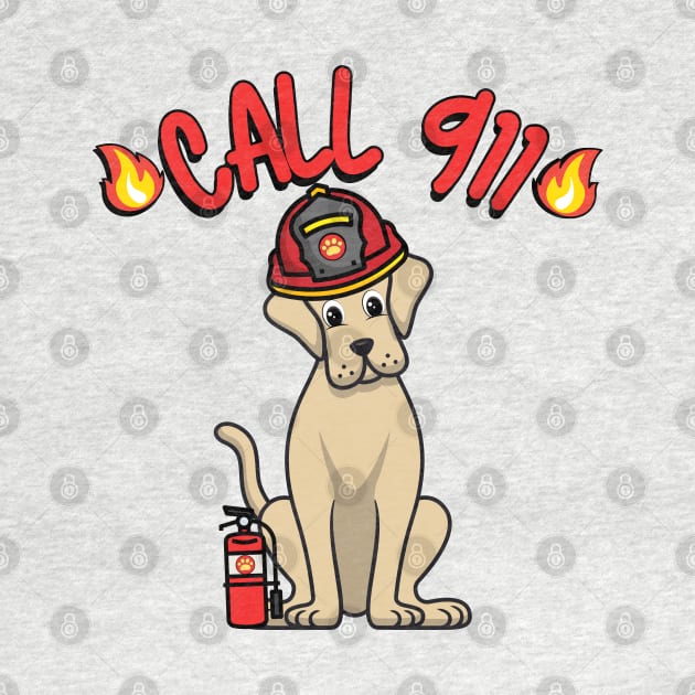 Funny Big Dog is a firefighter by Pet Station